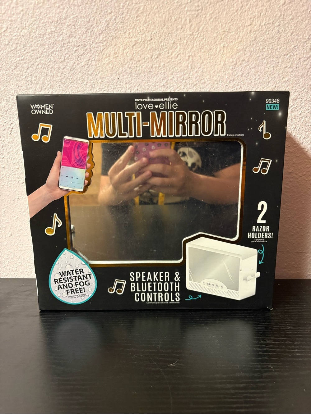 Love Ellie Brigitte Bluetooth Shower Mirror Fog Free with Speaker